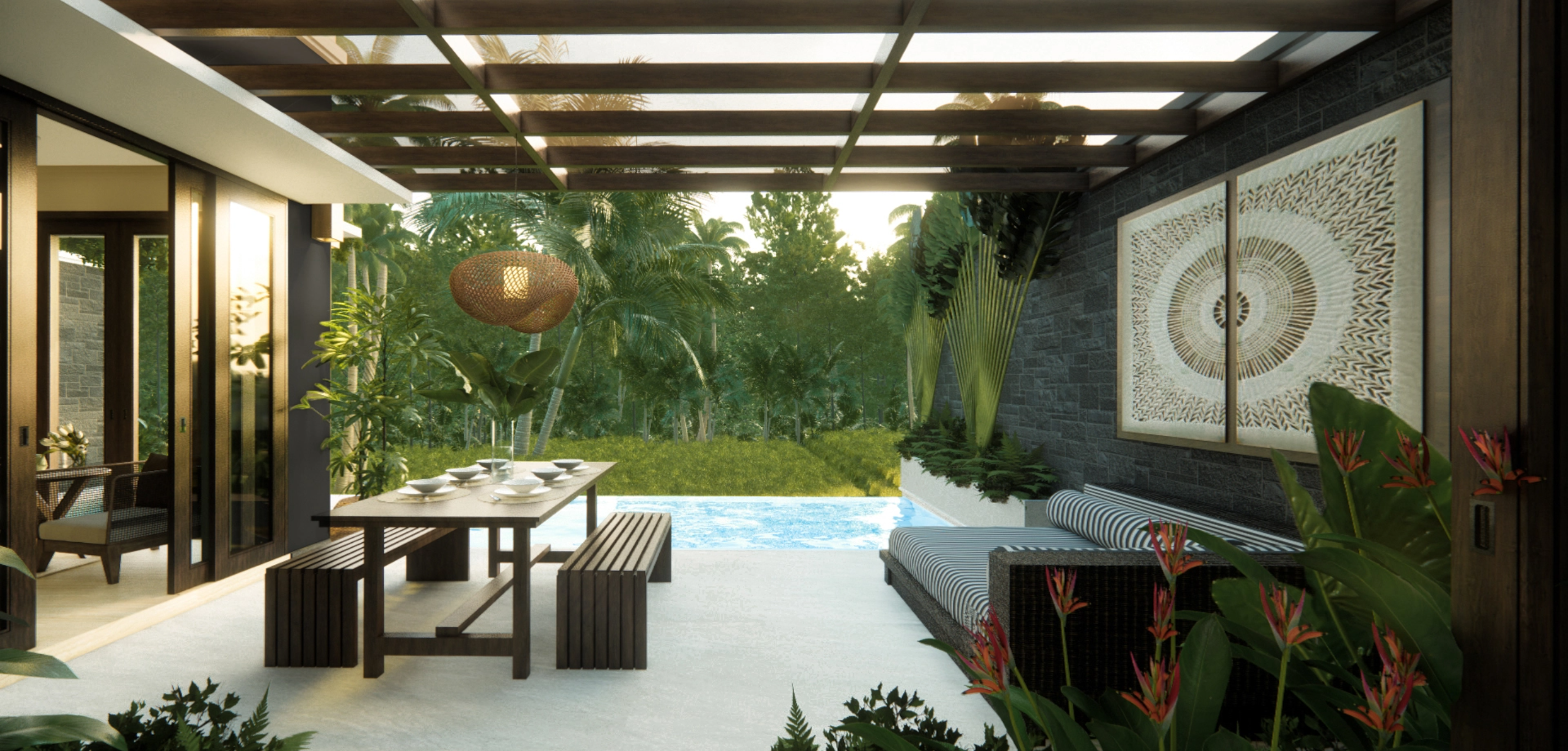 Open-concept patio to enjoy Ubud’s breeze