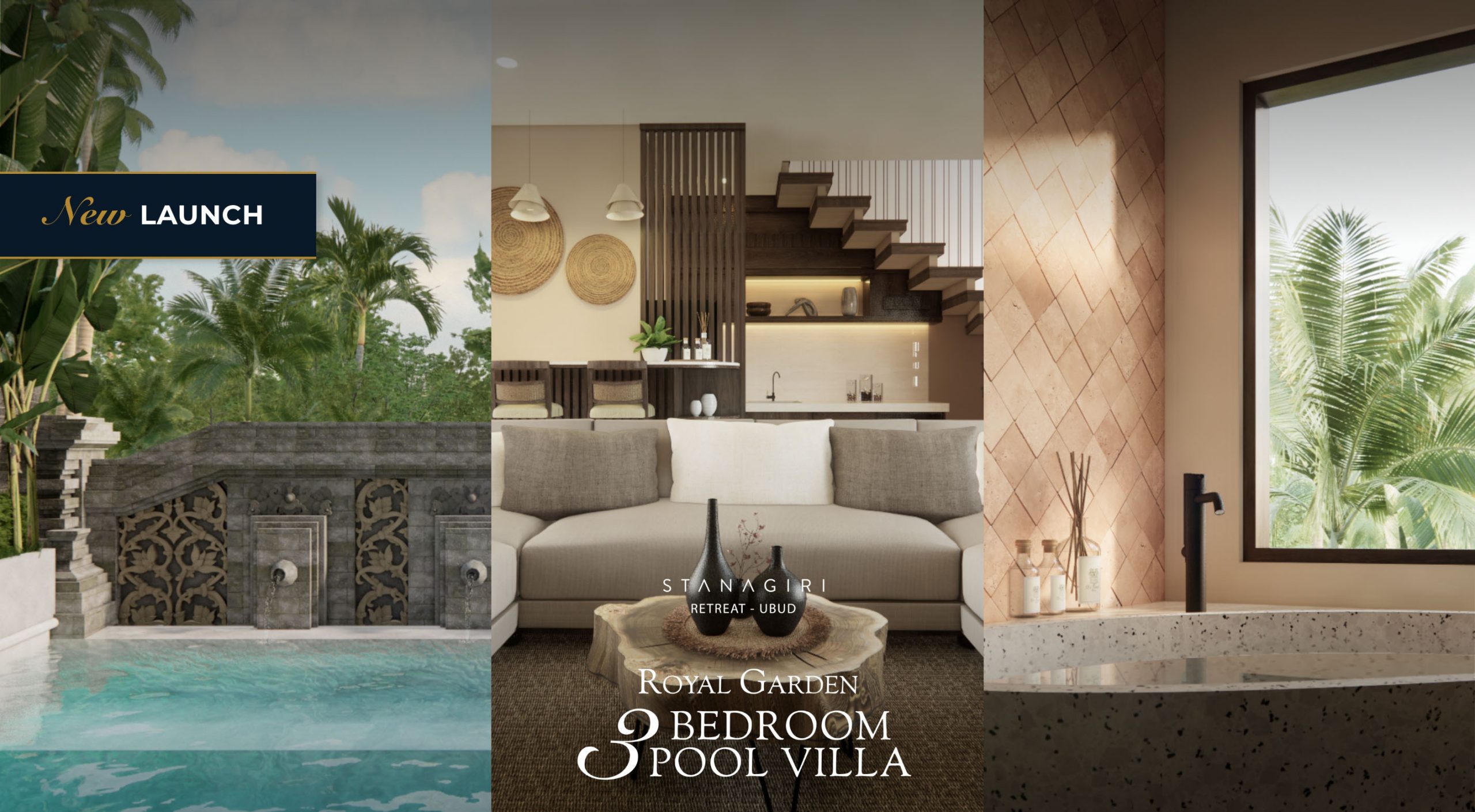 3 Bedroom Garden Pool Villa - Stanagiri Retreat Ubud Bali