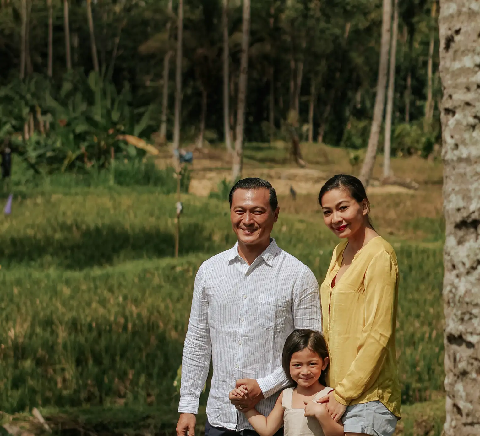 Image Family on Paddy Field Nearby Villa